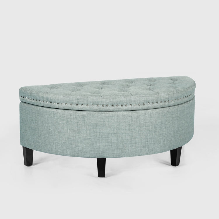  Roxann Lunate Storage Bench - Teal I Joveco